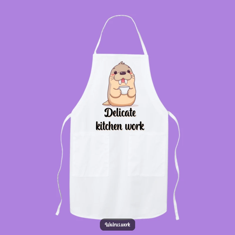 Funny Walrus Chef Apron: Hilarious Tea Party Host's Companion!