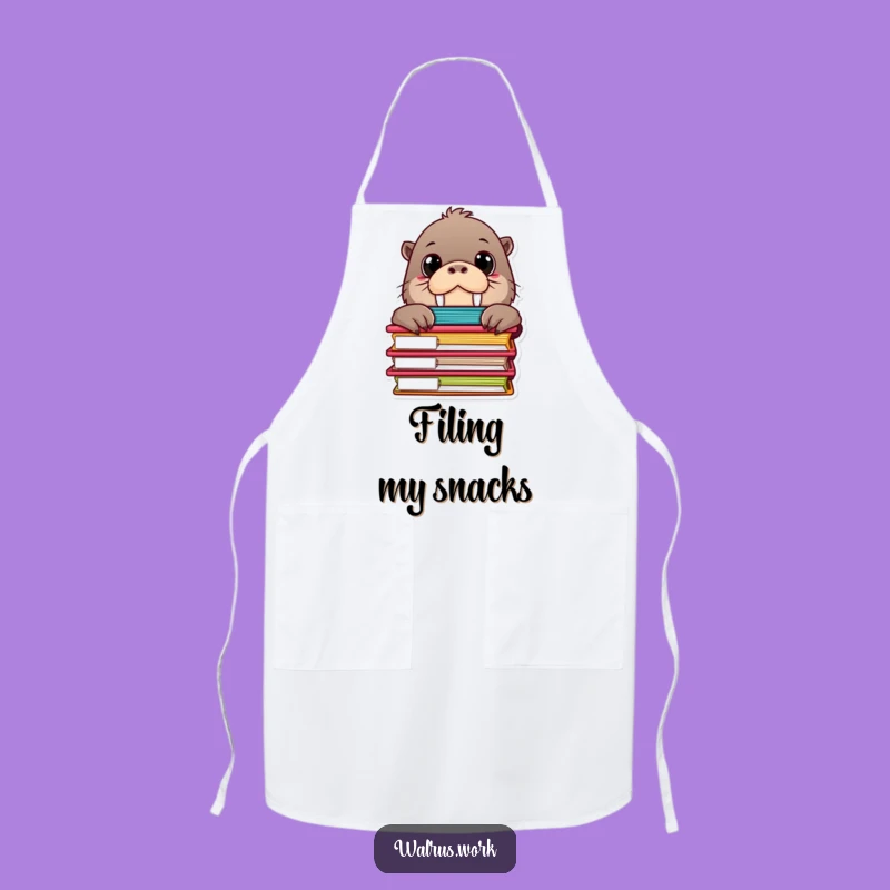 Funny Walrus Chef Apron, Quirky Kitchen Fun, Ideal Funny Gift for Cooks