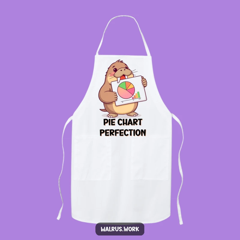 Funny Walrus Pie Chart Apron - Chef's Hilarious Presentation Gear