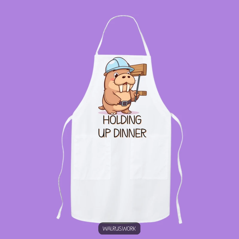 Funny Walrus Hard Hat Apron: Keep Clean with Hilarious Protection