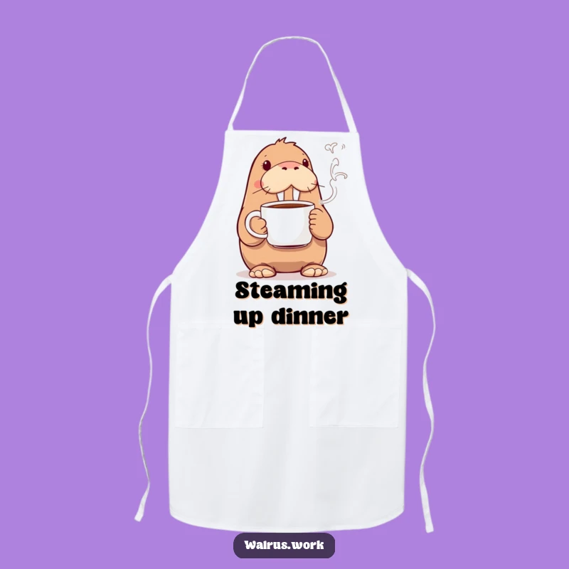 Funny Walrus Coffee Apron: Hilarious Kitchen Wear for the Brew Master
