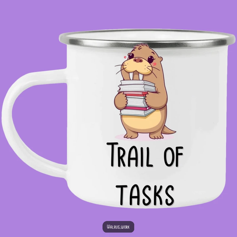 Funny Burdened Walrus Campfire Mug: Overload at Camp, Perfect Funny Gift