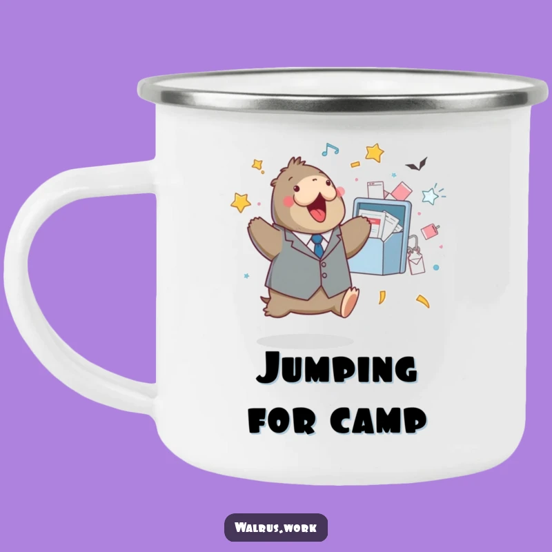 Funny Camping Walrus Mug, Success Jumper Design, Great Funny Gift