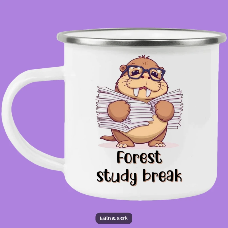 Funny Struggling Walrus Camping Mug - Outdoor Glasses Adventure Gift