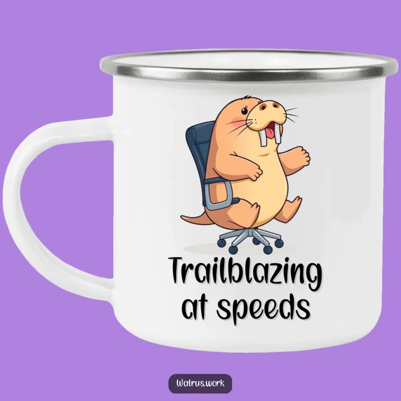 Funny Office Chair Walrus Camping Mug: Adventure Fuel with High Energy