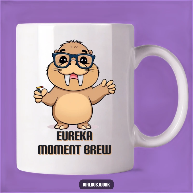 Funny Walrus Glasses Whiteboard Mug: Celebrate Wins with Hilarious Academic Humor