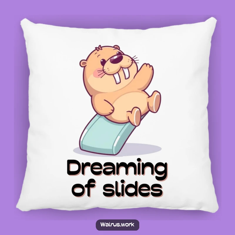 Funny Walrus Slide Pillow: Snuggle with Office Fun
