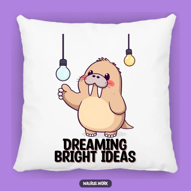 Funny Kawaii Walrus Lightbulb Pillow - Cozy Up with Hilarious Ideas!