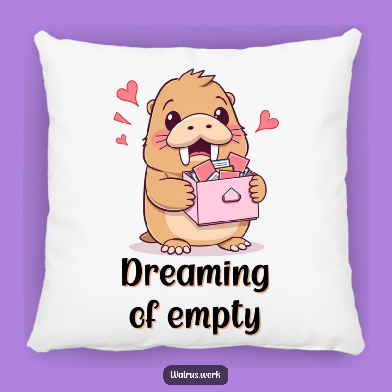 Funny Walrus Inbox Pillow: Comfort from Overload