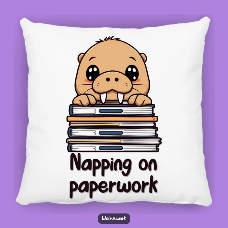 Funny Walrus Peek Pillow: Comfy Curious Sea Mammal, Perfect Cozy Gag Gift!