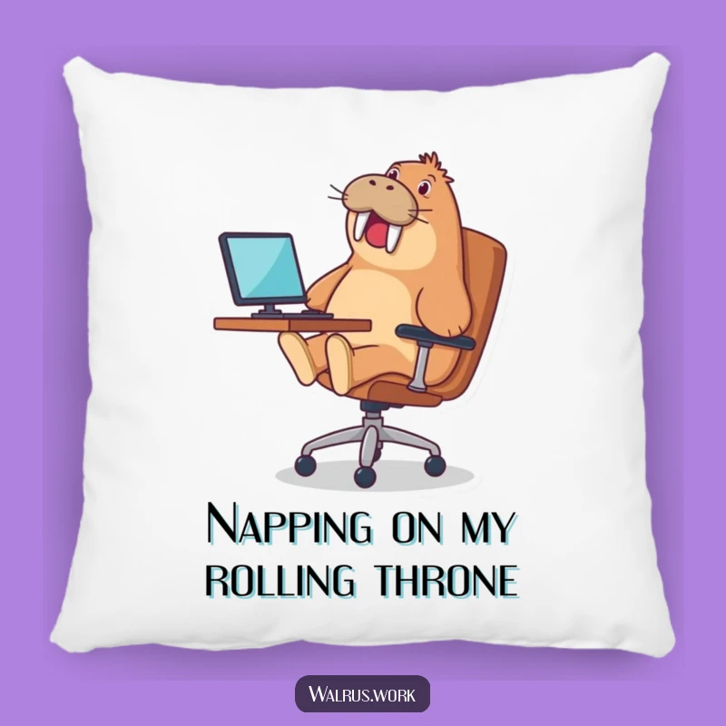 Funny Walrus Pillow: Office Chair Joy and Cozy Comfort