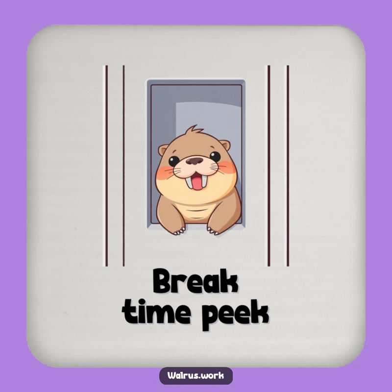 Funny Walrus Cubicle Coaster: Protect Surfaces with Hilarious Office Playfulness