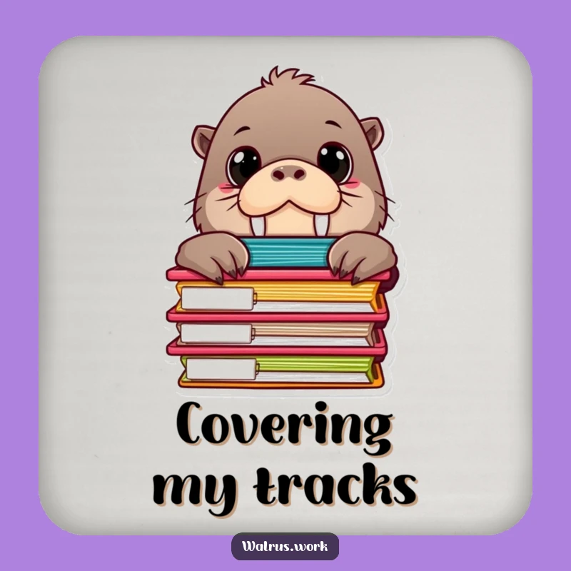 Funny Walrus Desk Coaster, Protect Surfaces with Humor, Unique Funny Gift