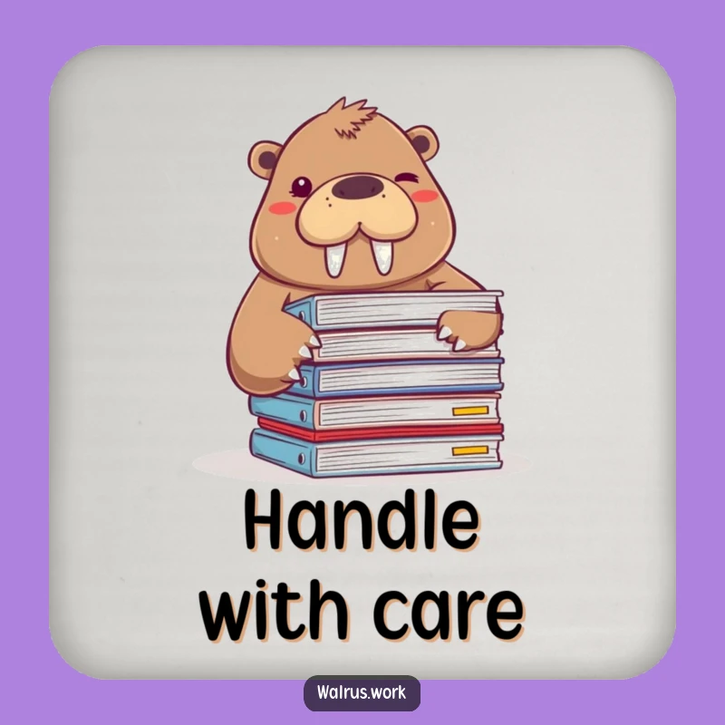 Funny Walrus Winking Drink Coaster: Protect Surfaces with Humor