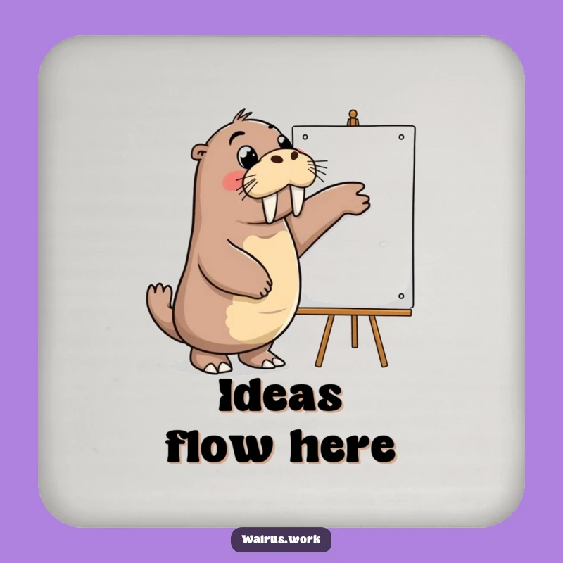 Funny Idea Walrus Coaster Set: Protect Surfaces, Perfect Funny Gift