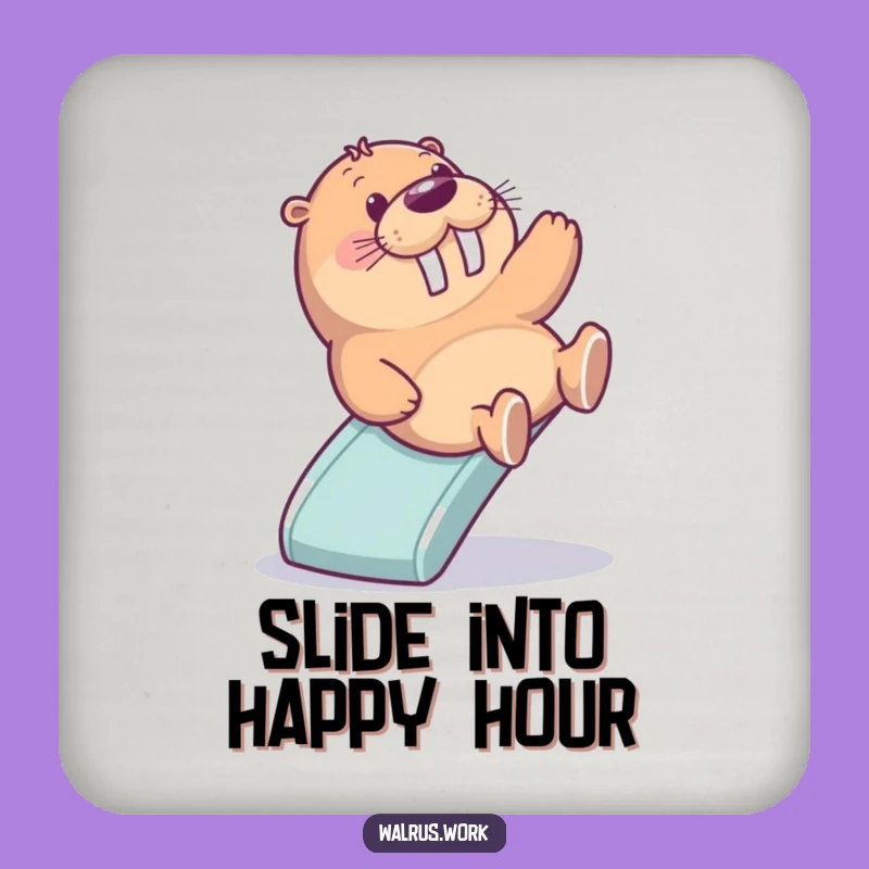 Funny Walrus Slide Coaster: Protect Surfaces with Office Fun