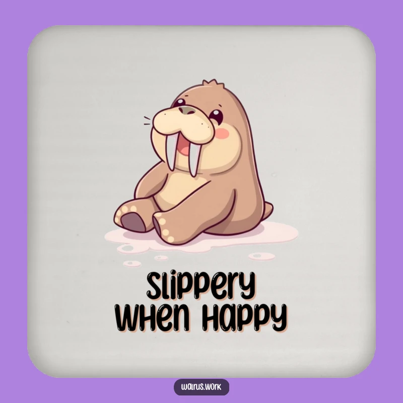 Funny Sliding Walrus Drink Coaster: Add Fun to Your Table