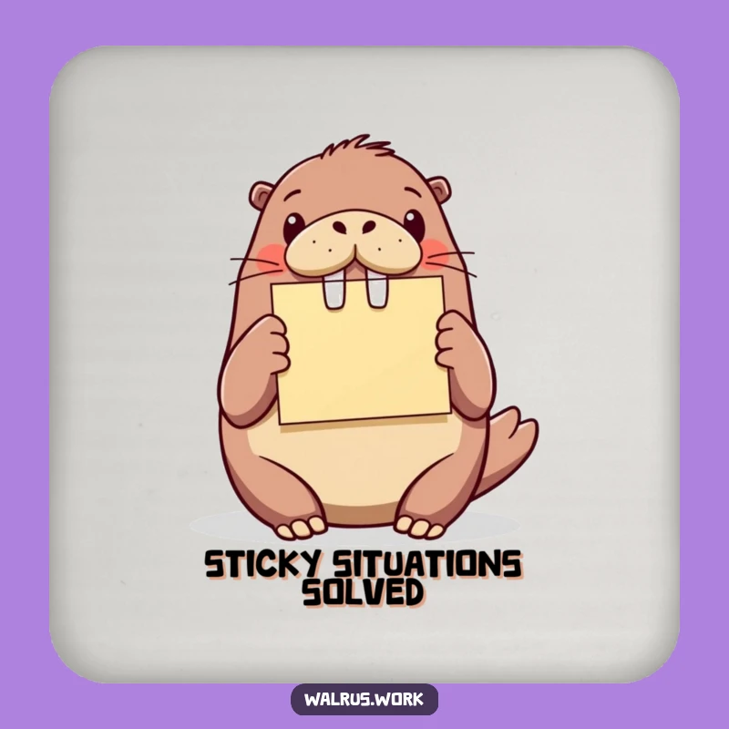 Funny Walrus Idea Coaster - Hilarious Protection for Your Desk