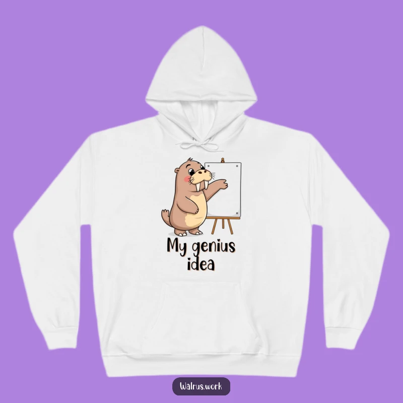 Funny Idea Walrus Hoodie: Cozy Presentation Wear, Perfect Funny Gift