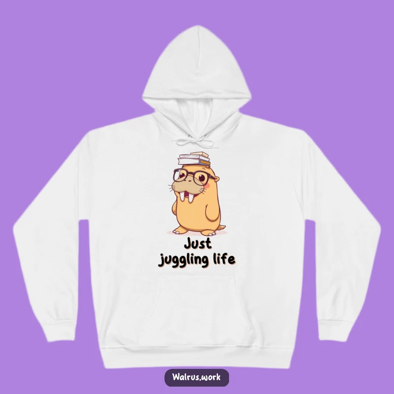 Funny Walrus Hoodie: Cozy and Hilarious Gift for Cold Office Days!