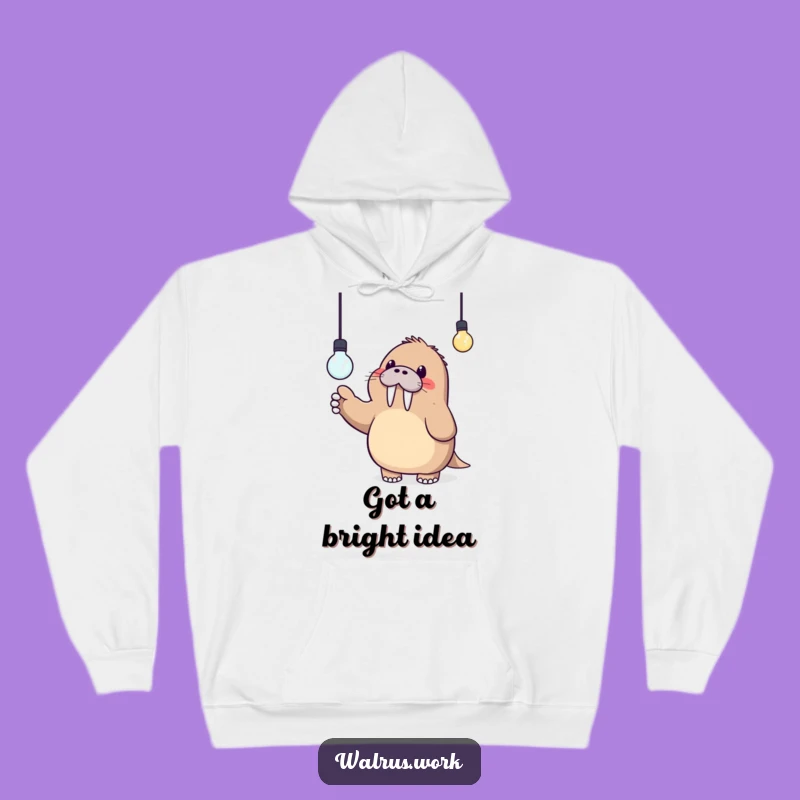 Funny Kawaii Walrus Lightbulb Hoodie - Cozy Up with Hilarious Ideas!