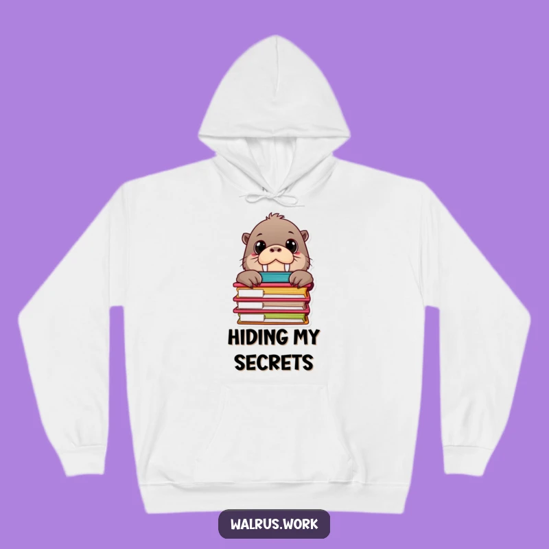 Funny Cozy Walrus Hoodie, Warm Peek-a-Boo Sweatshirt, Best Funny Gift Idea