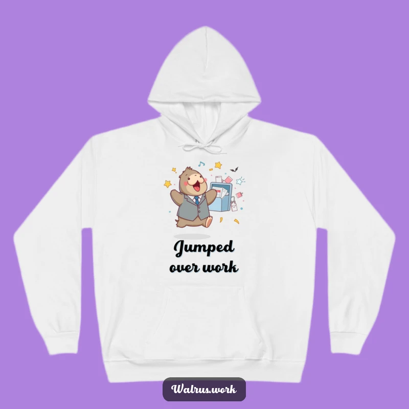 Funny Dapper Walrus Hoodie, Overflowing Inbox Conqueror, Best Funny Gift Idea