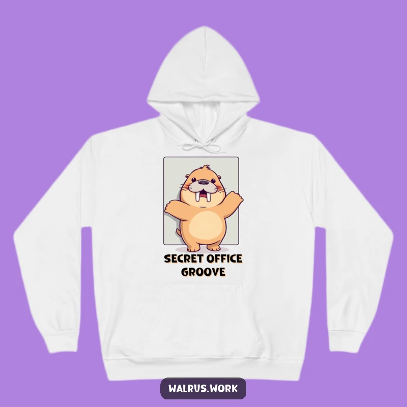 Funny Happy Dance Walrus Hoodie: Cozy Comfort with a Secret Office Groove