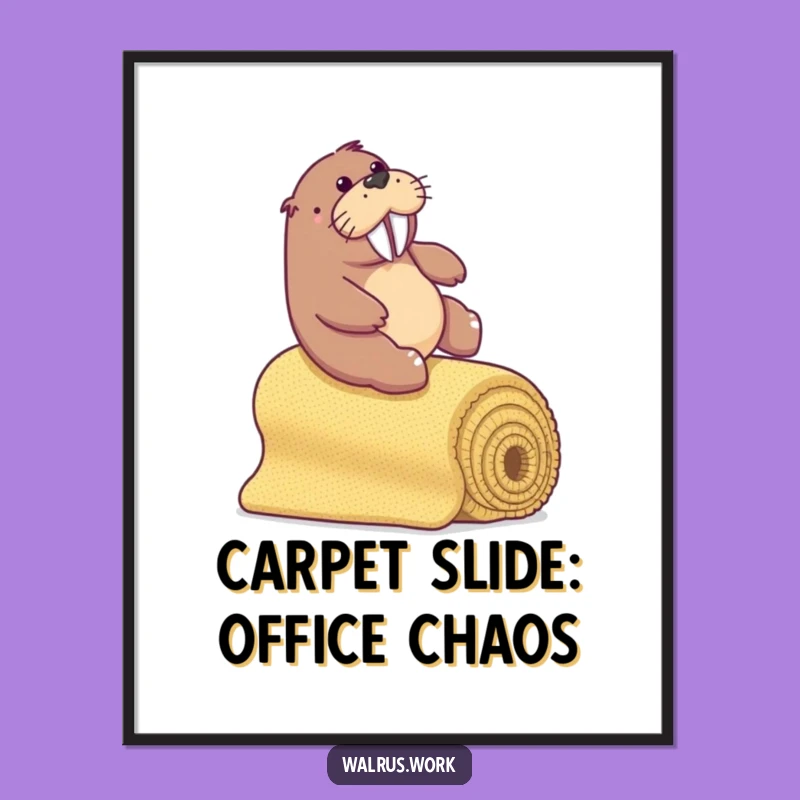 Funny Free Printable Wall Art: Walrus Express, Whimsical Downloadable Art