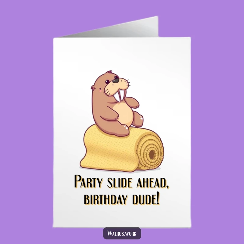 Free Printable Birthday Card: Slippery Walrus Fun, Ultimate Funny Downloadable Gift