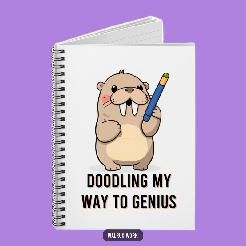 Funny Walrus Notebook: Playful Pen Batting & Ideas
