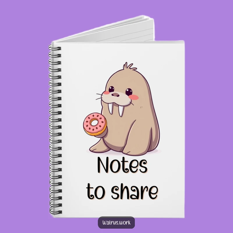 Funny Donut Walrus Notebook: Jot Down Ideas with Sweet Generosity
