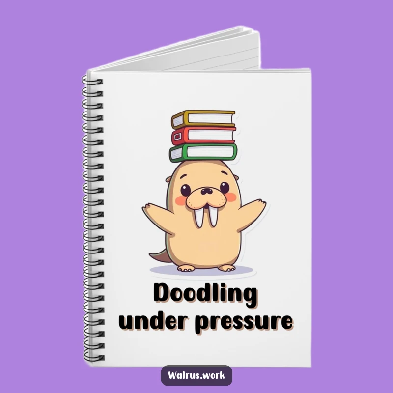 Funny Kawaii Walrus Task Notebook - Organize Your Chaos Hilariously!
