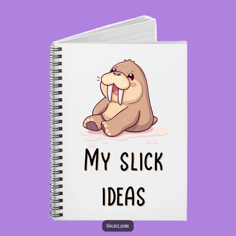 Funny Sliding Walrus Notebook: Jot Down Happy Thoughts