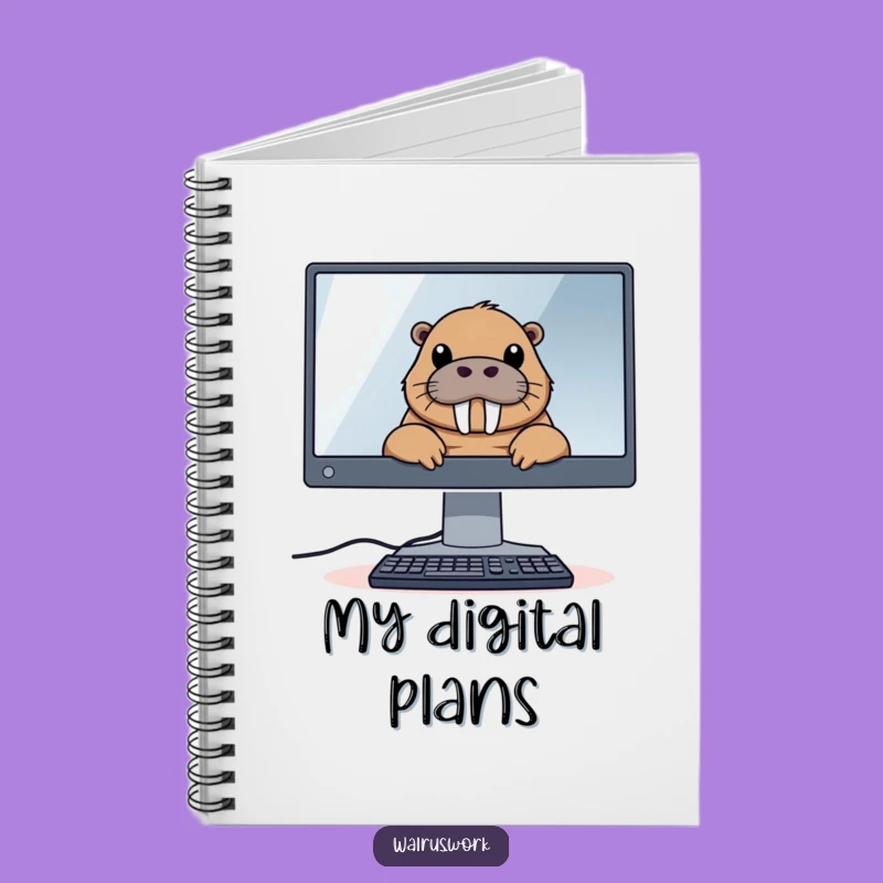 Funny Tech Walrus Notebook: Log Your Ideas with Humor, A Funny Gift