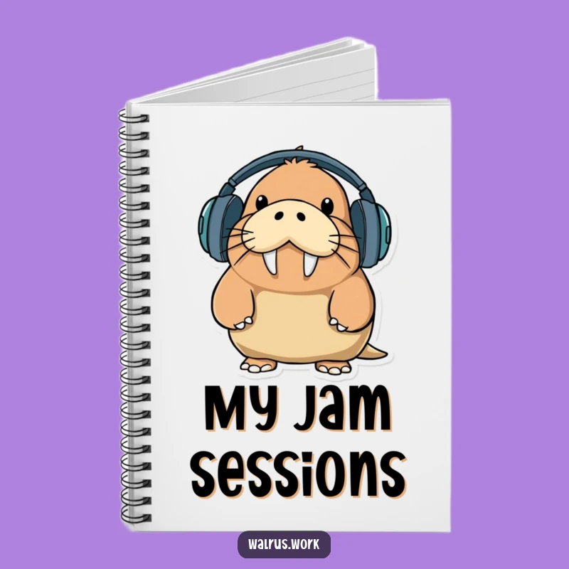 Funny Walrus DJ Notebook: Jot Down Lyrics and Grooves, Gift