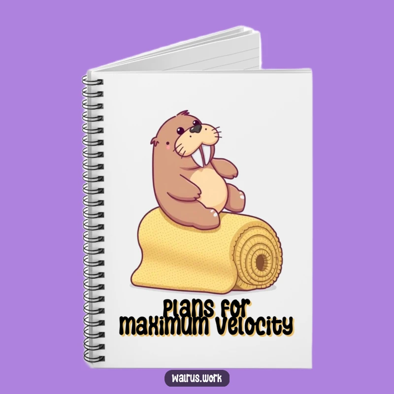 Funny Walrus Notebook - Office Carpet Slide Journal, Hilarious Adventure Stationery