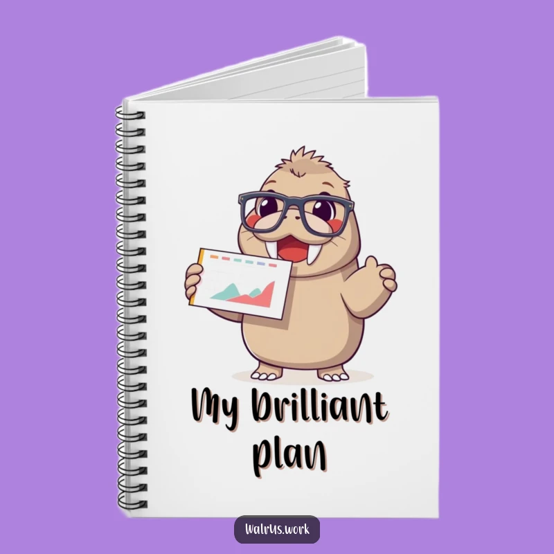 Funny Walrus Planner, Positive Chart Journal, Perfect Funny Gift for Students
