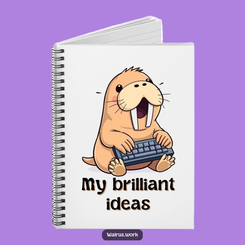 Funny Walrus Typing Notebook: Sea Mammal Productivity Planner, Ideal Gag Gift Journal!