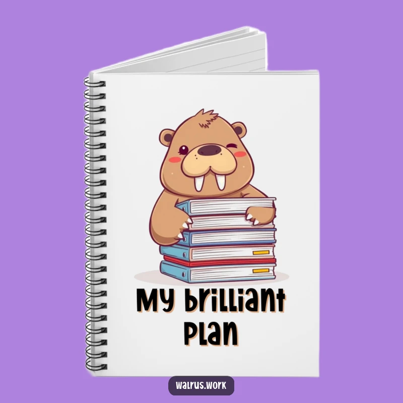 Funny Walrus Winking Notebook: Jot Down Ideas with Office Humor