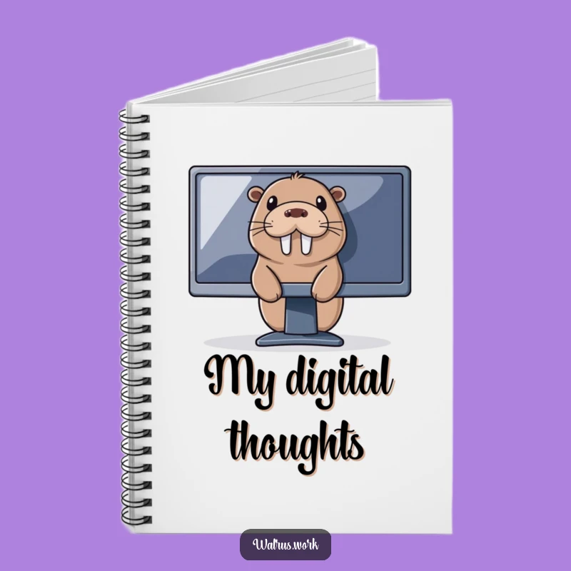 Funny Tech Walrus Notebook: Jot Down Your Ideas - Hilarious Internet Fan Journal Gift