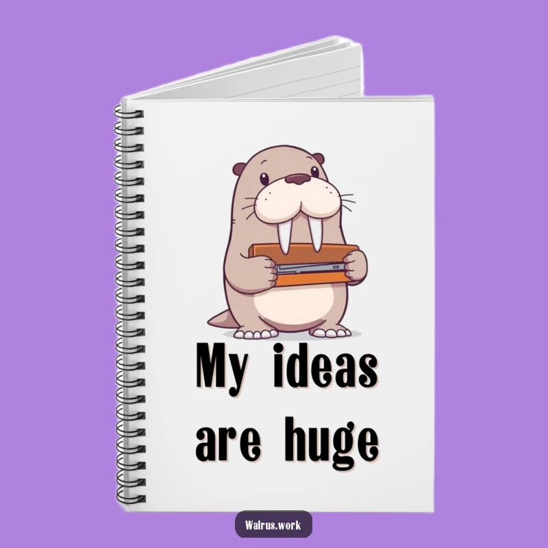 Funny Walrus Stapler Notebook: Office Notes, Great Gift!
