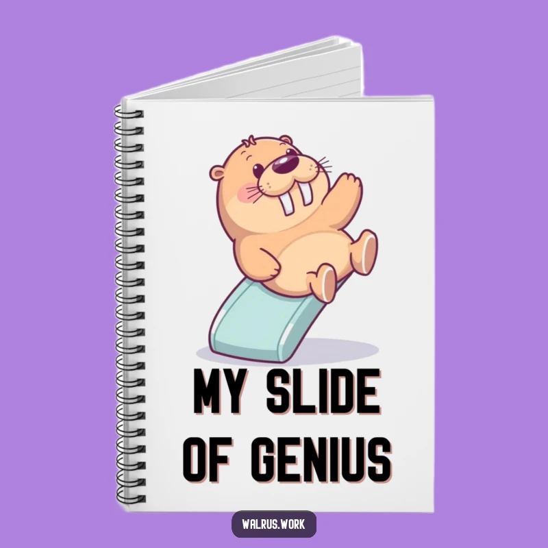 Funny Walrus Office Notebook: Jot Down Ideas with Slide Joy