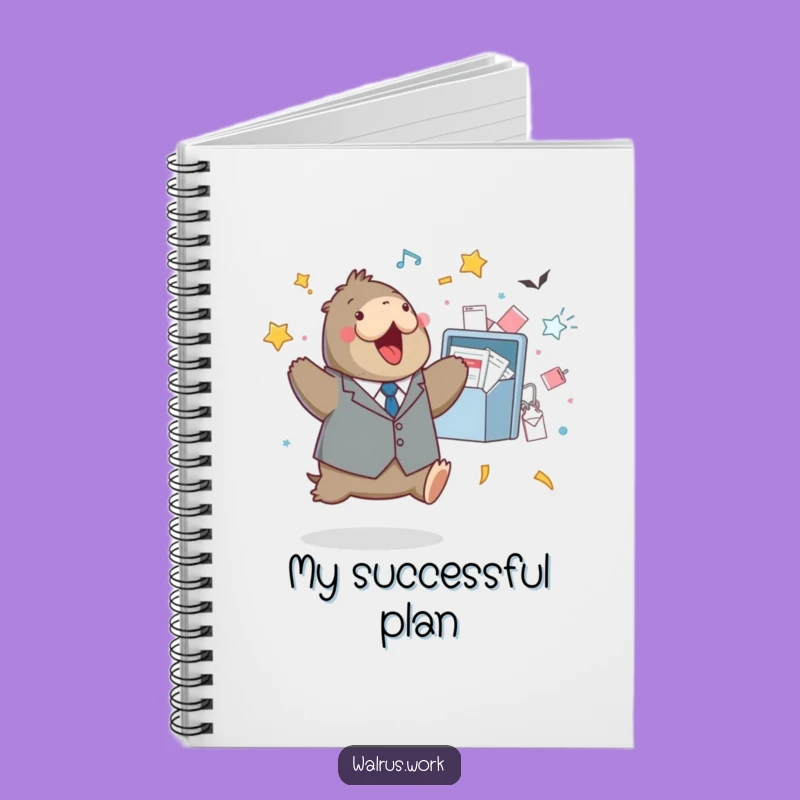 Funny Walrus Planner, Inbox Conqueror Journal, Perfect Funny Gift for Professionals