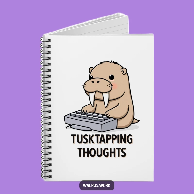 Funny Walrus Tusk Keyboard Notebook - Write Your Own Funny Story