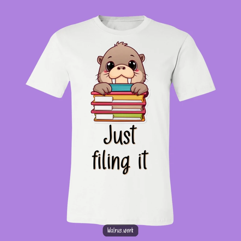 Funny Curious Walrus Tee, Hilarious Peek-a-Boo Shirt, Great Funny Gift