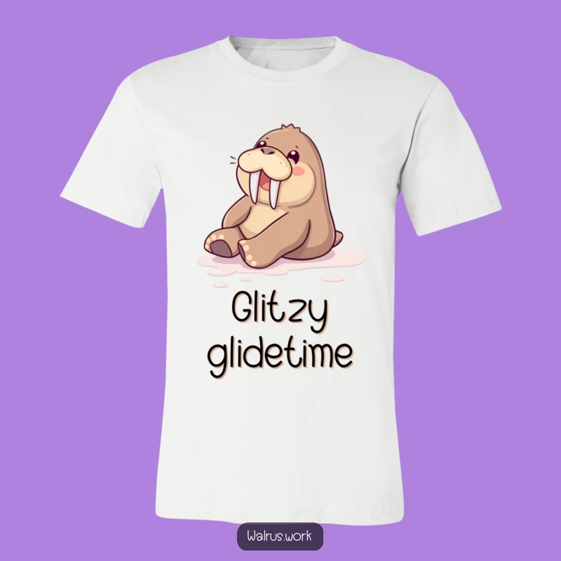 Funny Sliding Walrus T-Shirt: Spread Joy with Whimsical Apparel