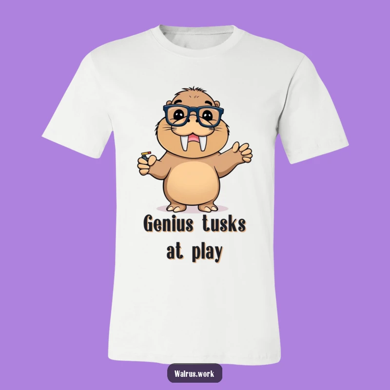 Funny Walrus Glasses Whiteboard Tee: Show Off Your Triumphant Ideas Hilariously