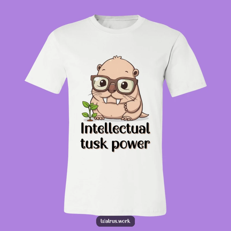 Funny Walrus Scientist T-Shirt - Hilarious Intellectual Tee for Geeks