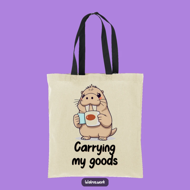 Funny Walrus Tote Bag: Carry Your Laughs, Durable and Stylish Gift